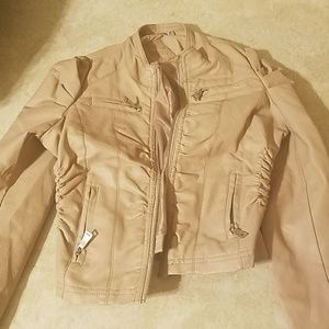 JouJou tan "leather" jacket